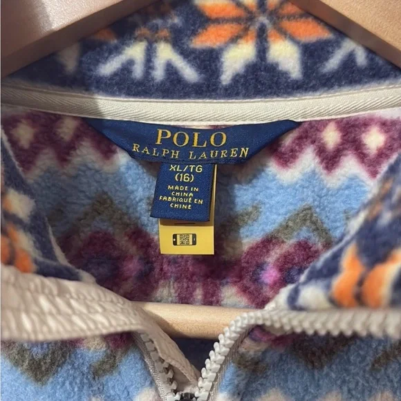 Polo Ralph Lauren Girls Fleece Half Zip Pullover - Picture 6 of 6